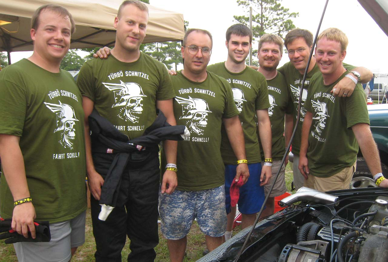 Illustration for article titled Frogmasters And Türbö Schnitzels: The Team Shirts Of The 24 Hours Of LeMons